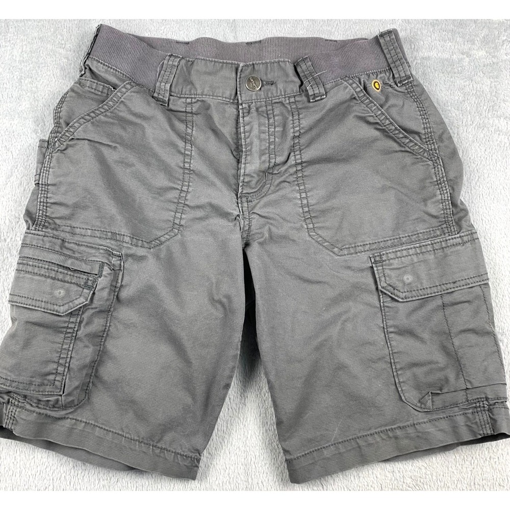 Carhartt Cargo Shorts Womens 4 Gray Relaxed Fit Force Ripstop 101606